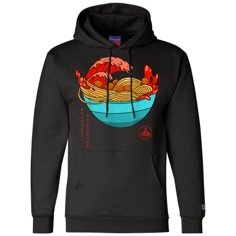 Spaghetti Bolognese   Italian Noodles   Japanese Ramen Style Champion Hoodie by Clinical | Artistshot