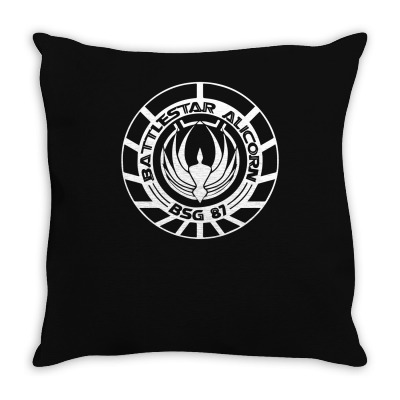 Battlestar Galactica Distressed Badge Throw Pillow Designed By Enjang