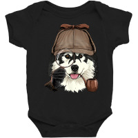 Detective Alaskan Malamute Spy Investigator Husky Dog Lover Baby Bodysuit | Artistshot