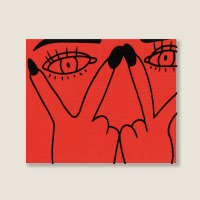 Eye Print Ripped Landscape Canvas Print | Artistshot