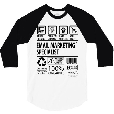Email Marketing Specialist 3/4 Sleeve Shirt Designed By Melia Art