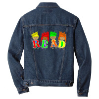 Reading Teacher Read Books Crazy Hair For Crazy Hair Day Men Denim Jacket | Artistshot