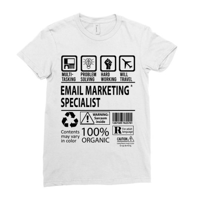 Email Marketing Specialist Ladies Fitted T-shirt Designed By Melia Art