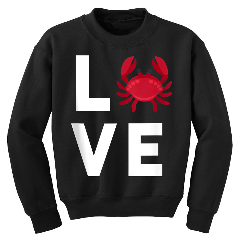 I Love Crabs Cute Crab Lover Crustacean Seafood Crab Tank Top Youth Sweatshirt | Artistshot