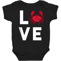 I Love Crabs Cute Crab Lover Crustacean Seafood Crab Tank Top Baby Bodysuit | Artistshot