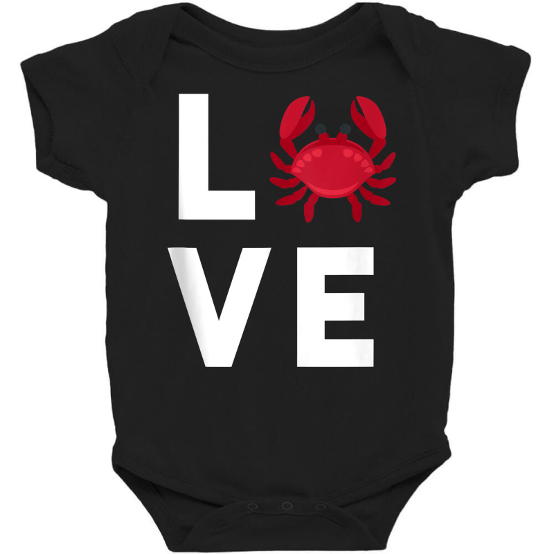 I Love Crabs Cute Crab Lover Crustacean Seafood Crab Tank Top Baby Bodysuit | Artistshot