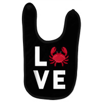 I Love Crabs Cute Crab Lover Crustacean Seafood Crab Tank Top Baby Bibs | Artistshot