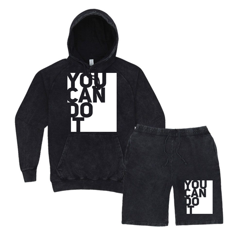 You Can Do It Vintage Hoodie And Short Set | Artistshot