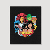 Original Dc Titans Portrait Canvas Print | Artistshot