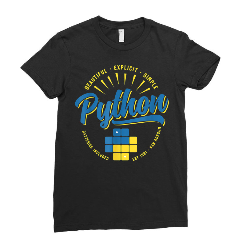 Python Programming Language Ladies Fitted T-Shirt by Fashzilla | Artistshot