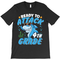 Ready To Attack 4th Grade Apparel Back To School Shark Boys T-shirt | Artistshot