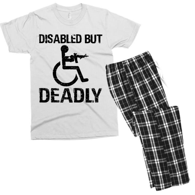 Disabled But Deadly Men's T-shirt Pajama Set by Aibon | Artistshot