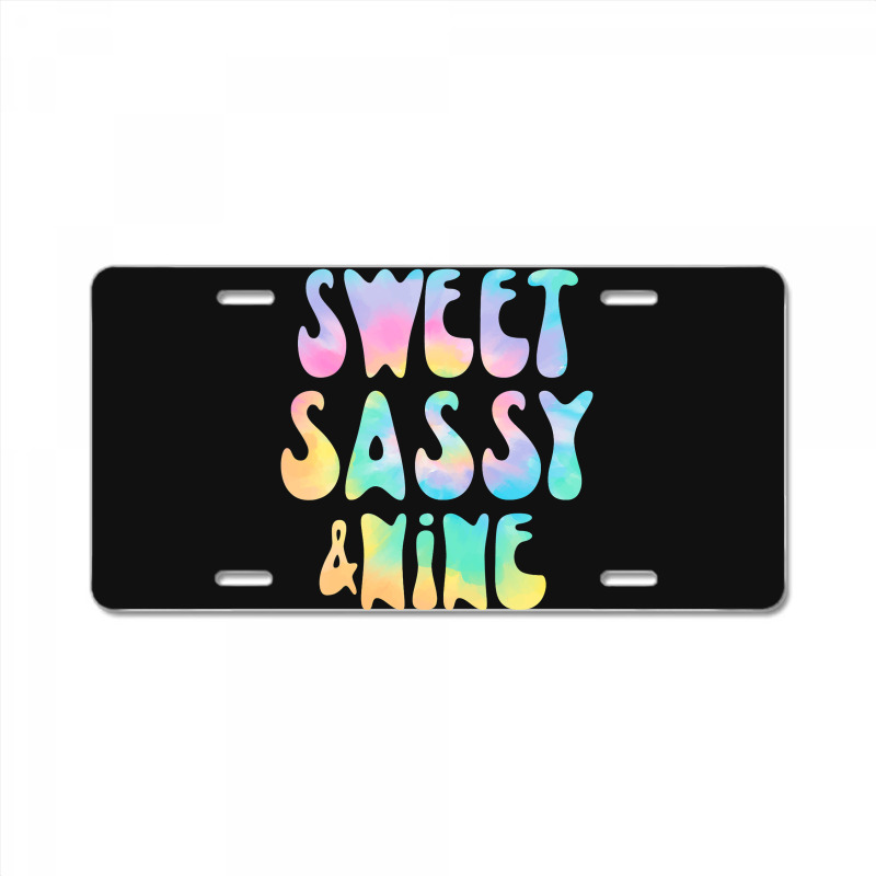 Sweet Sassy And Nine 9th Birthday Girl Tie Dye 9 Year Old  Copy License Plate | Artistshot