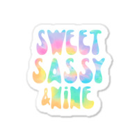 Sweet Sassy And Nine 9th Birthday Girl Tie Dye 9 Year Old  Copy Sticker | Artistshot