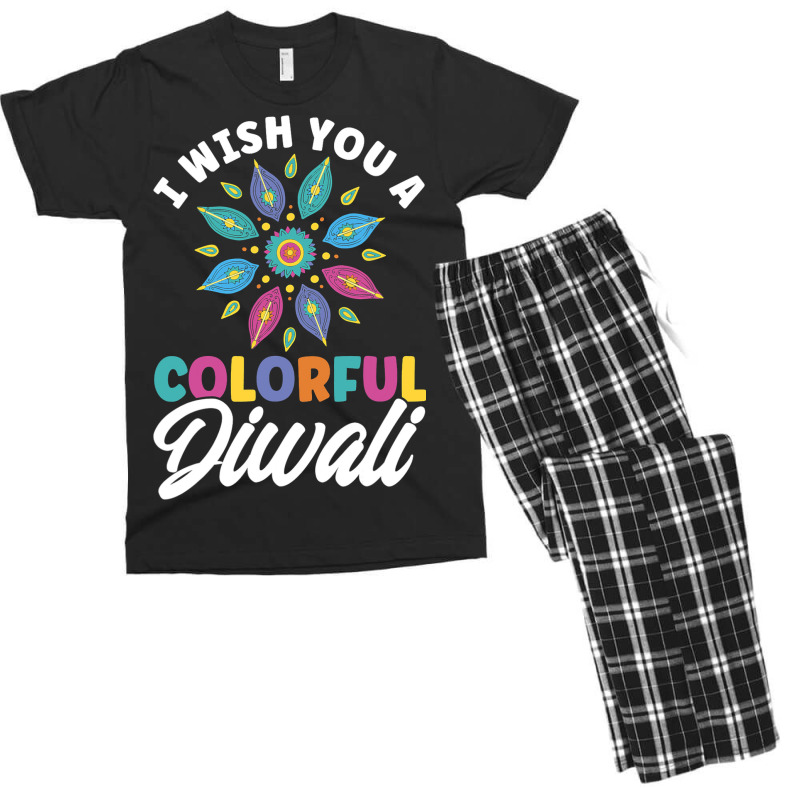 Shubh Deepalawi Colorful Diwali Diwali Men's T-shirt Pajama Set | Artistshot