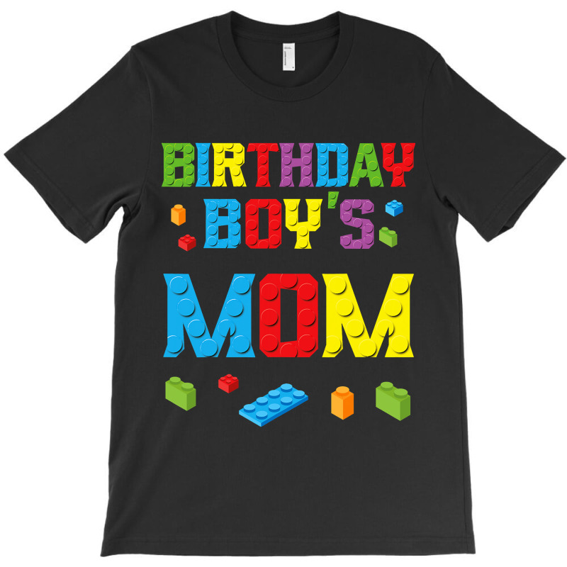 Master Builder Birthday Boy's Mom Building Bricks Blocks  Copy T-shirt | Artistshot