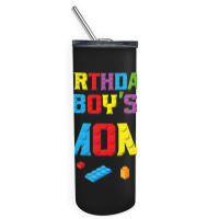 Master Builder Birthday Boy's Mom Building Bricks Blocks  Copy Skinny Tumbler | Artistshot