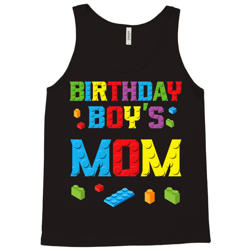 Master Builder Birthday Boy's Mom Building Bricks Blocks  Copy Tank Top | Artistshot