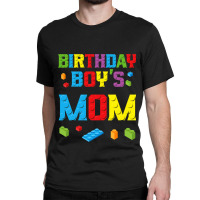 Master Builder Birthday Boy's Mom Building Bricks Blocks  Copy Classic T-shirt | Artistshot