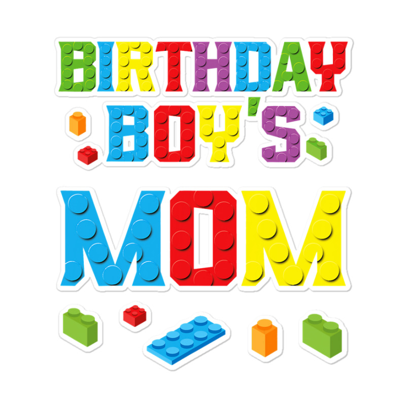 Master Builder Birthday Boy's Mom Building Bricks Blocks  Copy Sticker | Artistshot