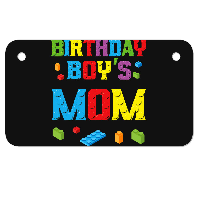 Master Builder Birthday Boy's Mom Building Bricks Blocks  Copy Motorcycle License Plate | Artistshot