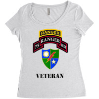 Us Army Ranger   75th Ranger Regiment   Veteran Black Zip Hoodie Women's Triblend Scoop T-shirt | Artistshot