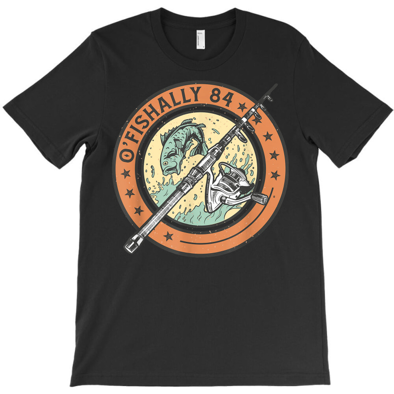 84 Year Old Fishing 84th Birthday Bass Fish Fisherman Dad T-shirt | Artistshot