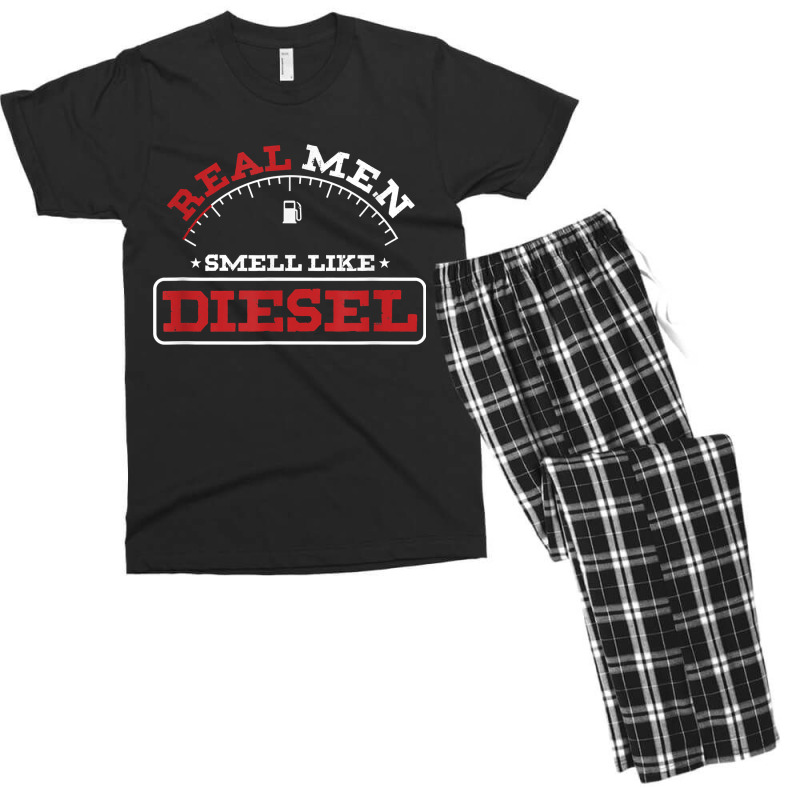 Real Men Smell Like Diesel Mechanic Racer Car Enthusiast Men's T-shirt Pajama Set | Artistshot