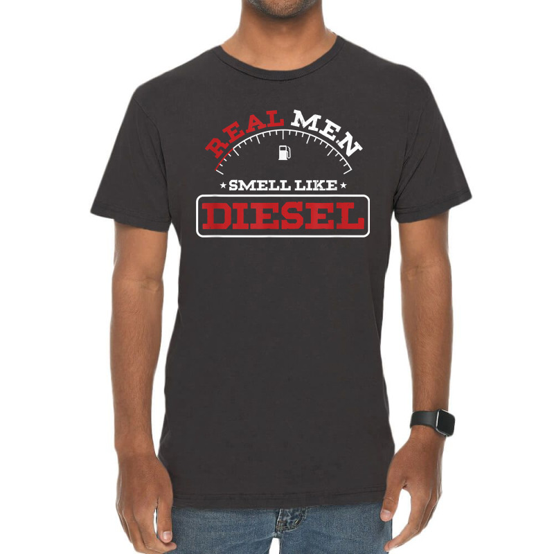 Real Men Smell Like Diesel Mechanic Racer Car Enthusiast Vintage T-shirt | Artistshot