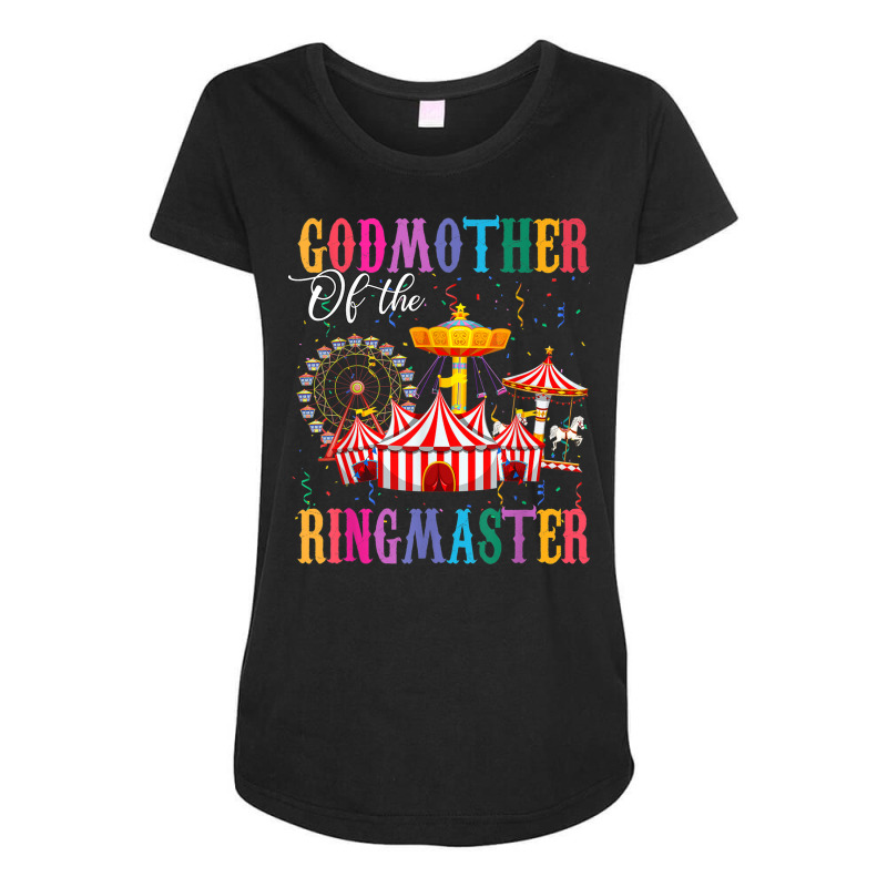 Godmother Of Birthday Ringmaster Boy Circus Birthday Party Maternity Scoop Neck T-shirt by Fashonus | Artistshot