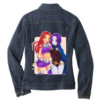 Starfire And Raven Ladies Denim Jacket | Artistshot