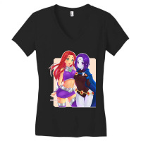 Starfire And Raven Women's V-neck T-shirt | Artistshot