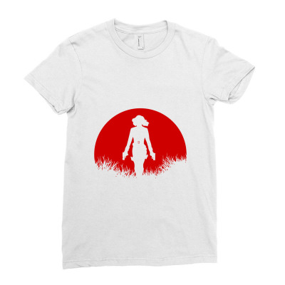 Black Widow Ladies Fitted T-shirt Designed By Sukethijau