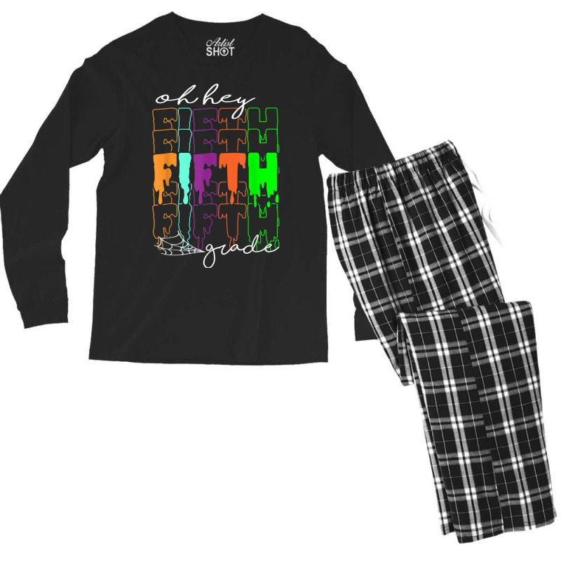 Halloween Costume Oh Hey Fifth Grade Teachers Student Men's Long Sleeve Pajama Set | Artistshot