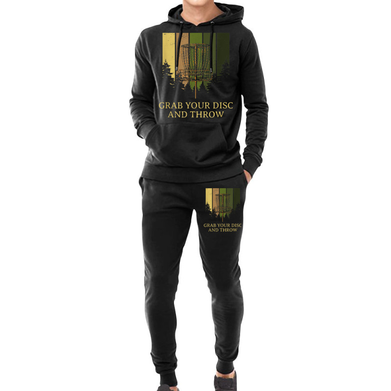 Grab Disc And Throw Disc Golf Outdoor Game Funny Golfer Hoodie & Jogger Set | Artistshot