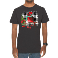 Red Cardinal Bird Winter Christmas Bird Lover Birdwatching Vintage T-shirt | Artistshot