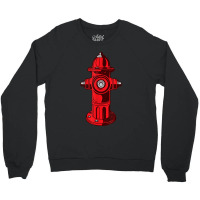 Red Graphic Fire Hydrant Firefighter Work Tee Crewneck Sweatshirt | Artistshot