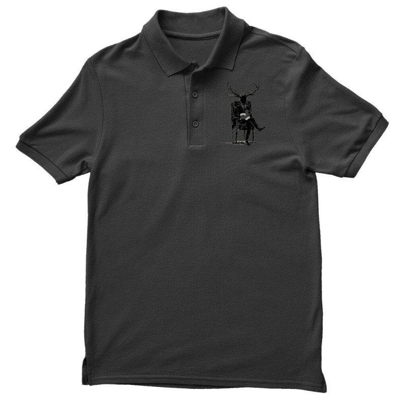 Hannibal Lecter N B C Stag Antlers Lamb Men's Polo Shirt by cm-arts | Artistshot