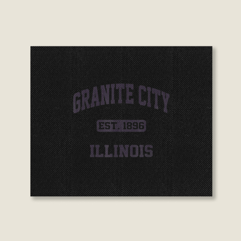 Granite City Illinois Il Vintage State Athletic Style Landscape Canvas Print | Artistshot