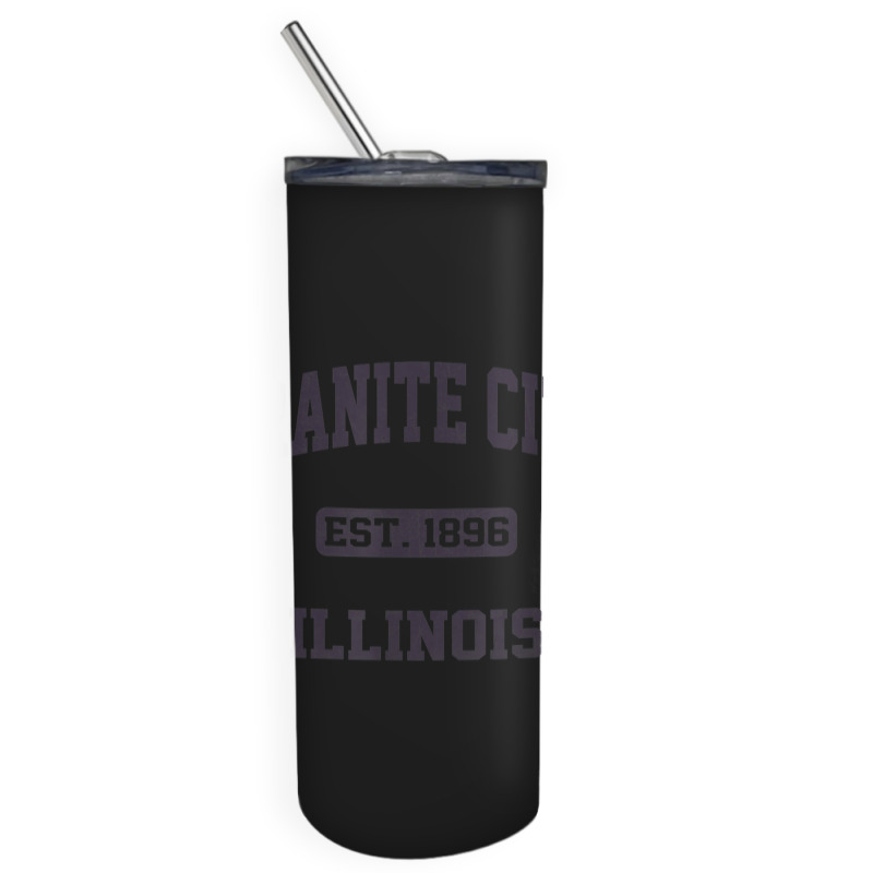 Granite City Illinois Il Vintage State Athletic Style Skinny Tumbler | Artistshot