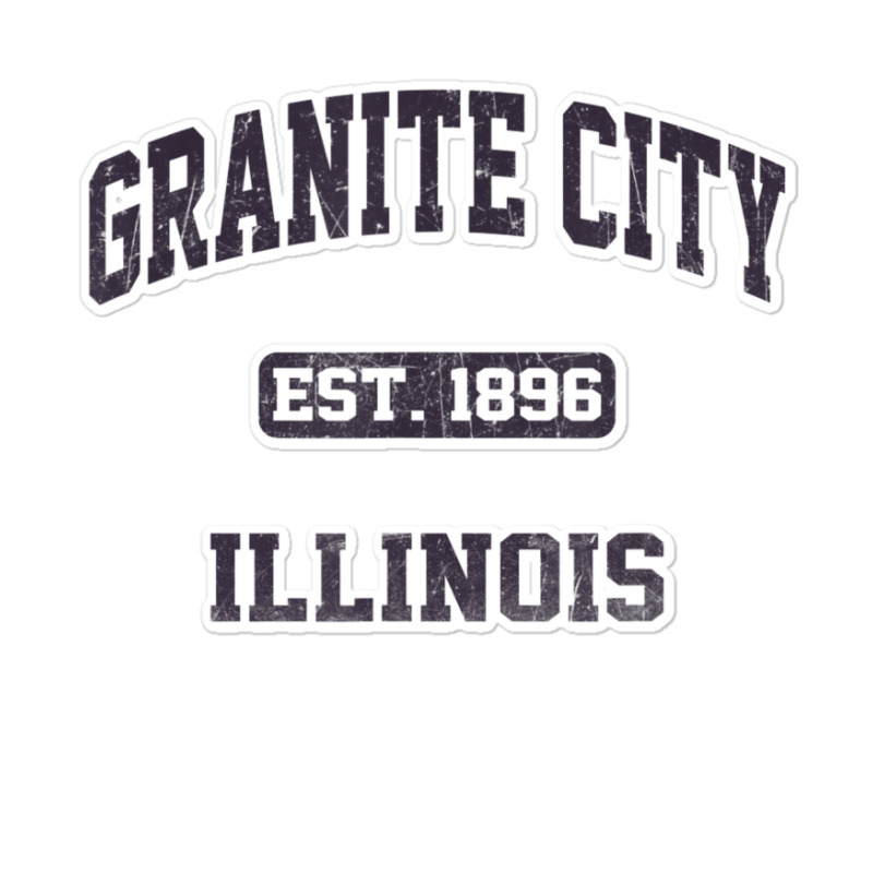 Granite City Illinois Il Vintage State Athletic Style Sticker | Artistshot