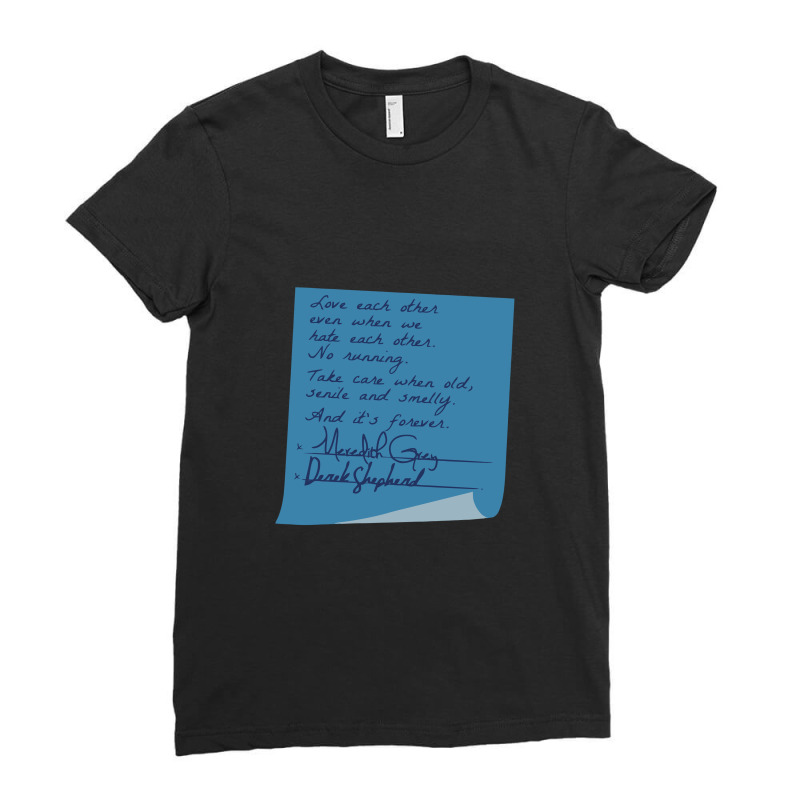 Grey's Anatomy Post It Greys Anatomy Ladies Fitted T-shirt By ...