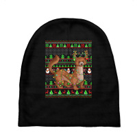 Ugly Xmas Sweater Style Lighting Mongoose Christmas T Shirt Baby Beanies | Artistshot