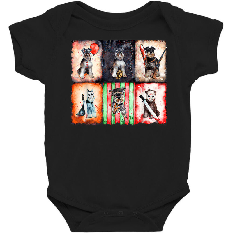 Ads Schnauzer Horror Halloween Baby Bodysuit | Artistshot