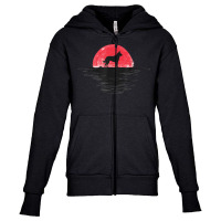 Belgian Malinois Japanese Sunset Retro Dog Red Youth Zipper Hoodie | Artistshot