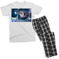 Cat. Astronauts,  Space, Stars, Astronaut, Galaxy, Moon, Planets, Cool Men's T-shirt Pajama Set | Artistshot