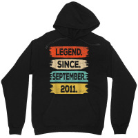 11 Years Old Gift Legend Since September 2011 11th Birthday Unisex Hoodie | Artistshot