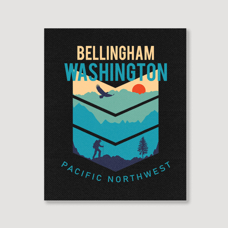 Bellingham Washington Native Hometown Pacific Northwest Portrait Canvas Print | Artistshot