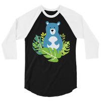 Wild Bear T  Shirtcute Bear In The Forest T  Shirt 3/4 Sleeve Shirt | Artistshot