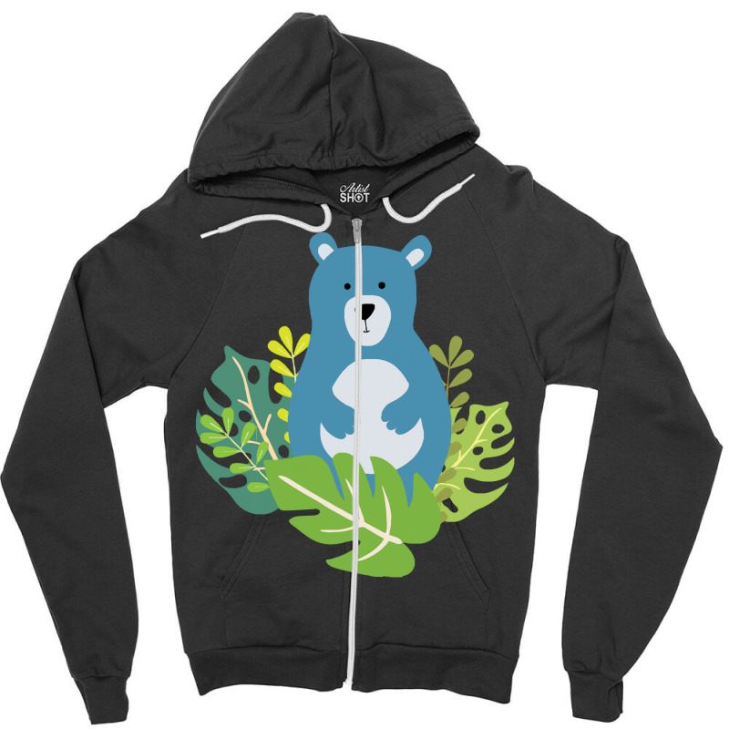 Wild Bear T  Shirtcute Bear In The Forest T  Shirt Zipper Hoodie | Artistshot